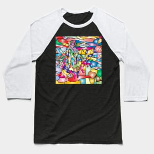 The Good Shepherd Colorful Mosaic Baseball T-Shirt